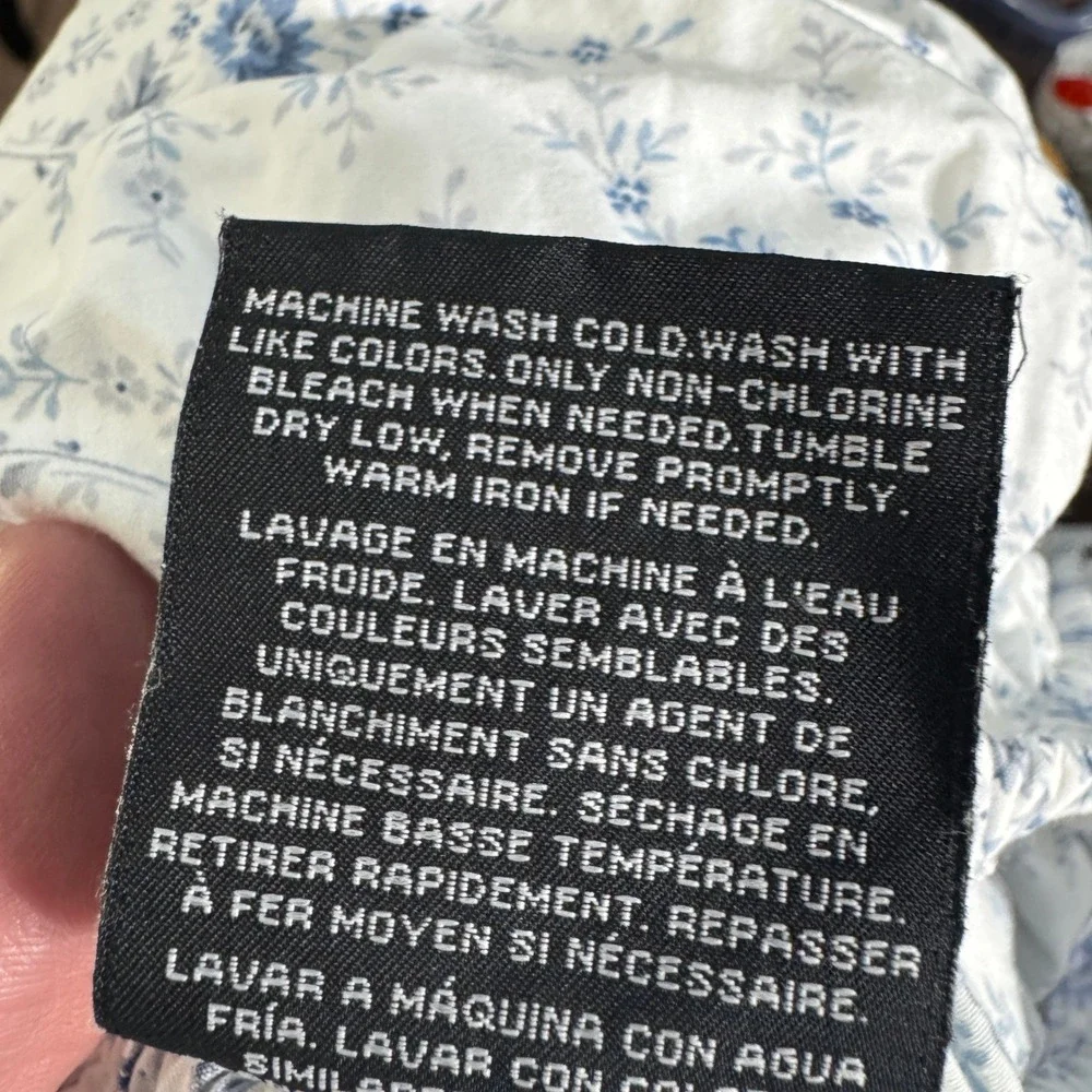 Lauren Ralph Lauren KING Cottage Spring Blue Floral Cotton Flat & Fitted Sheets